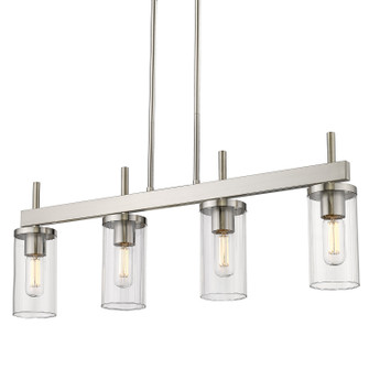 Winslett Four Light Linear Pendant in Pewter (62|7011-LP PW-CLR)