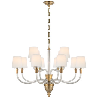 Vivian 12 Light Chandelier in Hand-Rubbed Antique Brass (268|TOB 5033HAB-L)