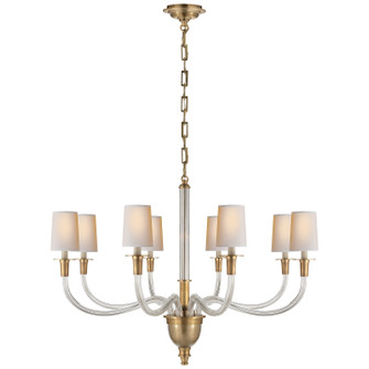 Vivian Eight Light Chandelier in Hand-Rubbed Antique Brass (268|TOB 5032HAB-NP)