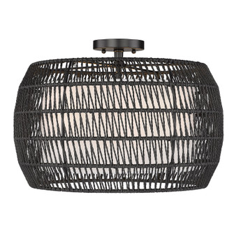 Everly Four Light Semi-Flush Mount in Matte Black (62|6805-4SF BLK-MBR)