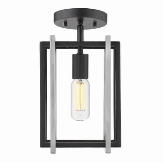 Tribeca BLK One Light Semi-Flush Mount in Matte Black (62|6070-1SF BLK-PW)