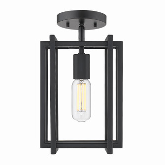 Tribeca One Light Semi-Flush Mount in Matte Black (62|6070-1SF BLK-BLK)
