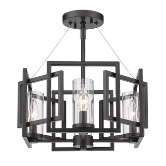 Marco Four Light Semi-Flush Mount in Matte Black (62|6068-SF BLK)