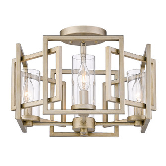 Marco BLK Four Light Flush Mount in White Gold (62|6068-FM WG)