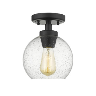 Galveston One Light Flush Mount in Matte Black (62|4855-FM BLK-SD)