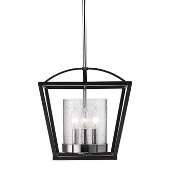 Mercer Three Light Semi-Flush Mount in Matte Black (62|4309-SF BLK-SD)