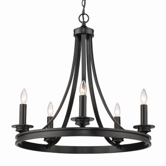 Saldano Five Light Chandelier in Matte Black (62|3863-5 BLK)
