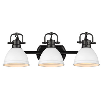 Duncan BCB Three Light Bath Vanity in Matte Black (62|3602-BA3 BLK-WHT)
