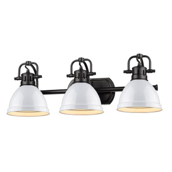 Duncan BCB Three Light Bath Vanity in Matte Black (62|3602-BA3 BLK-WH)