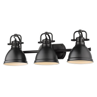 Duncan BCB Three Light Bath Vanity in Matte Black (62|3602-BA3 BLK-BLK)