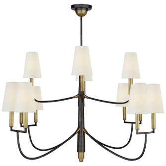 Farlane 12 Light Chandelier in Bronze with Antique Brass (268|TOB 5017BZ/HAB-L)