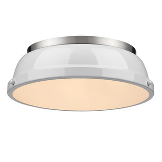 Duncan PW Two Light Flush Mount in Pewter (62|3602-14 PW-WH)