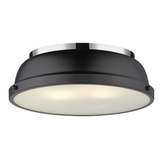 Duncan Two Light Flush Mount in Chrome (62|3602-14 CH-BLK)