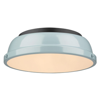 Duncan Two Light Flush Mount in Matte Black (62|3602-14 BLK-SF)