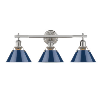Orwell Three Light Bath Vanity in Pewter (62|3306-BA3 PW-NVY)