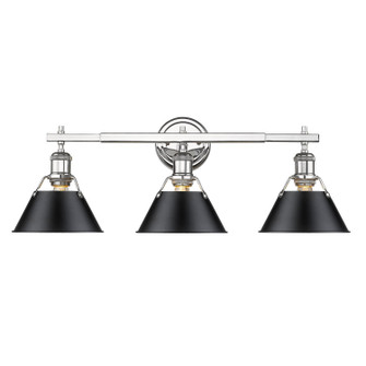 Orwell Three Light Bath Vanity in Chrome (62|3306-BA3 CH-BLK)