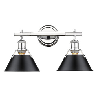 Orwell Two Light Bath Vanity in Chrome (62|3306-BA2 CH-BLK)