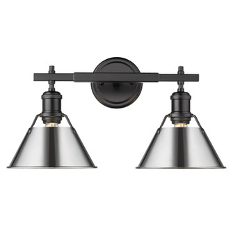 Orwell BLK Two Light Bath Vanity in Matte Black (62|3306-BA2 BLK-CH)