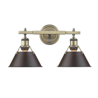 Orwell Two Light Bath Vanity in Aged Brass (62|3306-BA2 AB-RBZ)