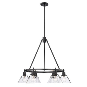 Orwell Six Light Chandelier in Matte Black (62|3306-6 BLK-CLR)