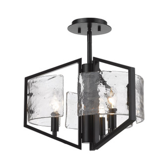 Varsha Three Light Semi-Flush Mount in Matte Black (62|3162-SF BLK-HWG)