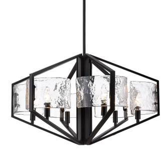 Varsha Six Light Chandelier in Matte Black (62|3162-6 BLK-HWG)