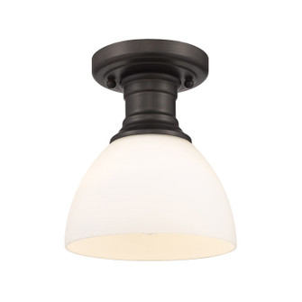 Hines One Light Semi-Flush Mount in Rubbed Bronze (62|3118-SF RBZ-OP)
