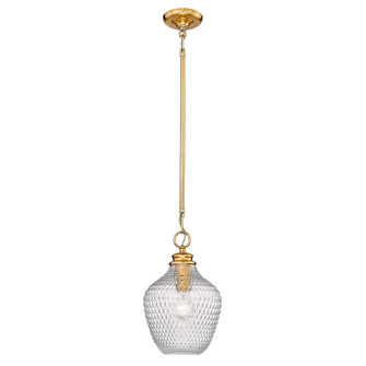 Adeline One Light Pendant in Modern Brushed Gold (62|1088-M MBG-CLR)