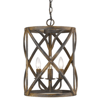 Alcott Three Light Pendant in Antique Black Iron (62|0890-3P ABI)