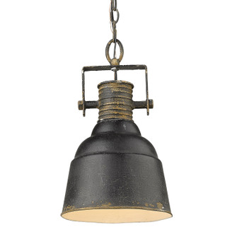 Quarry One Light Mini Pendant in Antique Black Iron (62|0843-1P ABI)