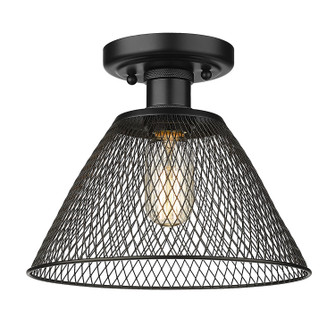Carver One Light Semi-Flush Mount in Matte Black (62|0304-SF BLK)