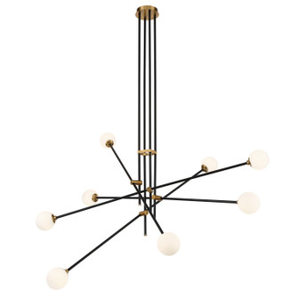 Cosmet Eight Light Chandelier in Coal Black (42|P8152-681)