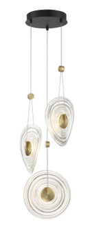 Topknot LED Pendant in Coal And Brushed Gold (42|P5601-884-L)