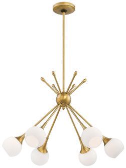 Pontil Six Light Chandelier in Honey Gold (42|P1806-248)