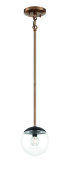 Outer Limits One Light Mini Pendant in Painted Bronze With Natural Brushed Brass (42|P1501-416)