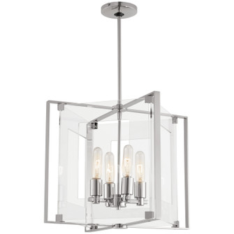 Crystal-Clear Four Light Pendant in Polished Nickel (42|P1404-613)