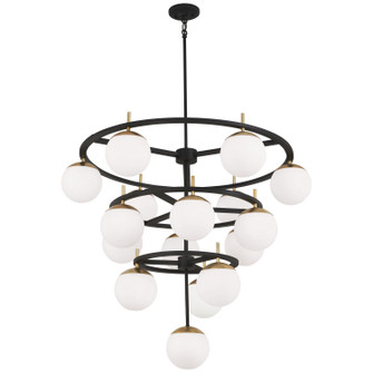 Alluria 16 Light Chandelier in Weathered Black With Autumn Gold (42|P1359-618)