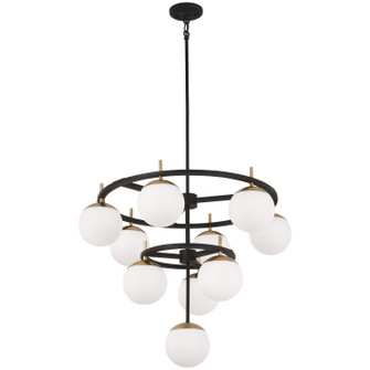 Alluria Ten Light Chandelier in Weathered Black With Autumn Gold (42|P1358-618)