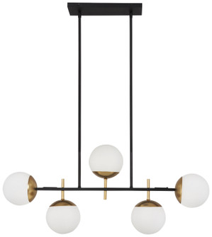 Alluria Five Light Island Pendant in Weathered Black W/Autumn Gold (42|P1355-618)