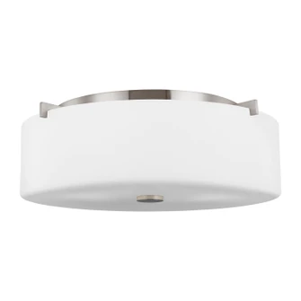 Sunset Drive Three Light Flush Mount in Brushed Steel (1|FM312EN3/BS)