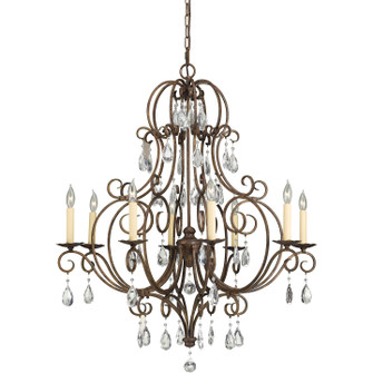 Chateau Eight Light Chandelier in Mocha Bronze (1|F2303/8MBZ)