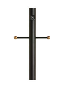 Outdoor Posts Post with Ladder Rest and Photo Cell in Black (1|8114-12)