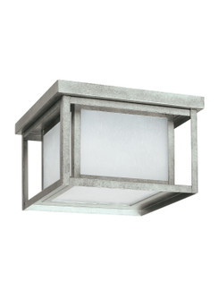 Hunnington Two Light Outdoor Flush Mount in Weathered Pewter (1|79039-57)