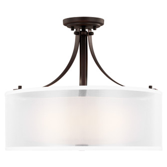 Elmwood Park Three Light Semi-Flush Mount in Bronze (1|7737303EN3-710)