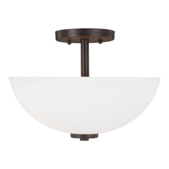 Oslo Two Light Semi-Flush Mount in Bronze (1|77160EN3-710)