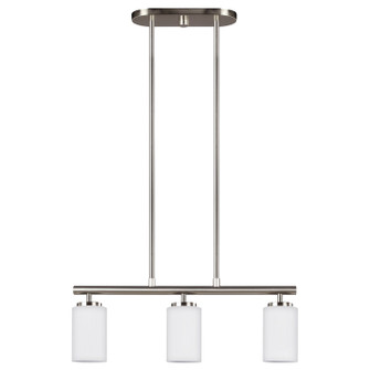 Oslo Three Light Island Pendant in Brushed Nickel (1|66160EN3-962)