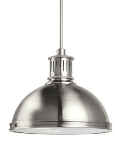 Pratt Street Metal Three Light Pendant in Brushed Nickel (1|65087EN3-962)