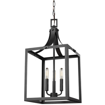 Labette Three Light Hall / Foyer Pendant in Black (1|5240603-12)