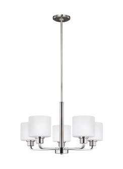 Canfield Five Light Chandelier in Brushed Nickel (1|3128805-962)