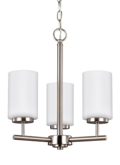 Oslo Three Light Chandelier in Brushed Nickel (1|31160-962)